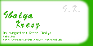 ibolya kresz business card